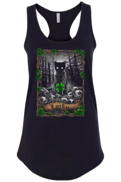 Lucky Cat Tarot T-shirt -Vampirefreaks Sale Store lucky cat racerback tank black front resize
