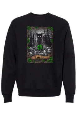 Lucky Cat Tarot Sweatshirt -Vampirefreaks Sale Store lucky cat st patricks day sweatshirt