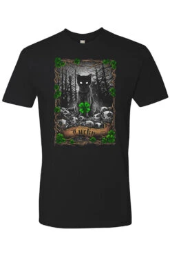 Lucky Cat Tarot T-shirt -Vampirefreaks Sale Store lucky cat tarot tshirt nextlevel black front resize