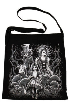 Shoulder Sling Zipper Tote Bag -Vampirefreaks Sale Store malice in wonderland
