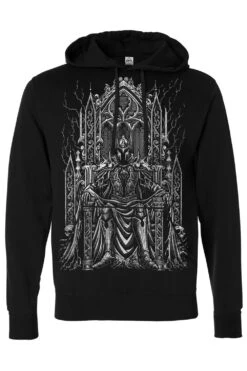 Medieval Knight Hoodie [Metallic Silver] -Vampirefreaks Sale Store medieval knight pullover hoodie resize