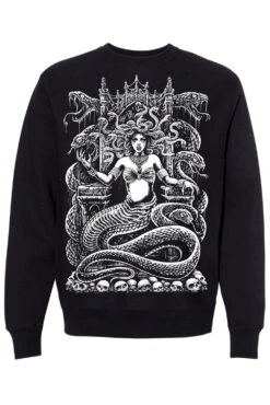 Medusa's Throne Sweatshirt 8 Medusa's Throne Sweatshirt -Vampirefreaks Sale Store medusa throne sweatshirt blank sleeves