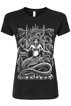 Medusa's Throne T-shirt -Vampirefreaks Sale Store medusas throne womens tshirt