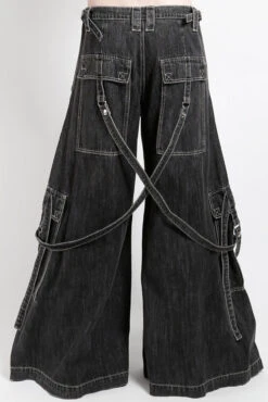 Tripp NYC Gothic Raver Pants [BLACK DENIM] -Vampirefreaks Sale Store mens baggy tripp pants