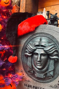 Santa Claws Hat [BLACK/RED] -Vampirefreaks Sale Store mens black santa hat