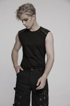 Noir Cyberpunk Patch Armor Tank Top -Vampirefreaks Sale Store mens cybergoth top aaade15d c618 4459 9825 0ff1adfa3282