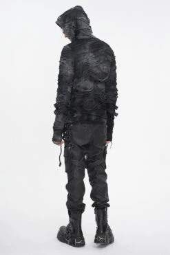 Skull Mound Tattered Top -Vampirefreaks Sale Store mens distressed clothes