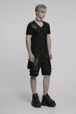 Ruins Ripped Shirt -Vampirefreaks Sale Store mens emo shirt