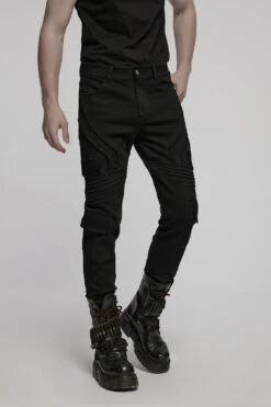 Ruinous Slim Fit Cargo Pants -Vampirefreaks Sale Store mens goth grunge pants