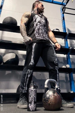 Dead Inside Skeleton Joggers -Vampirefreaks Sale Store mens goth joggers