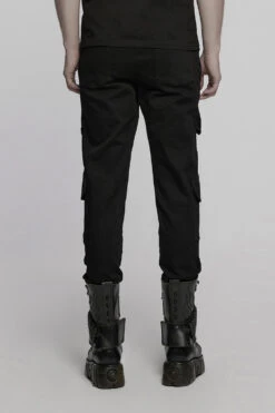 Ruinous Slim Fit Cargo Pants -Vampirefreaks Sale Store mens goth straight leg pants