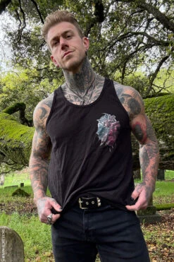 Bat Bite T-shirt -Vampirefreaks Sale Store mens goth tank top