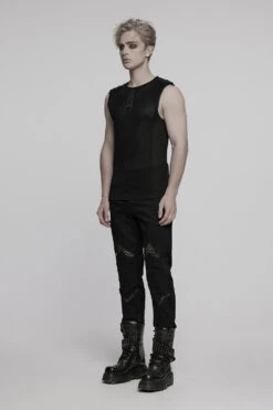 Obsidian Studded Tank Top -Vampirefreaks Sale Store mens goth tank tops