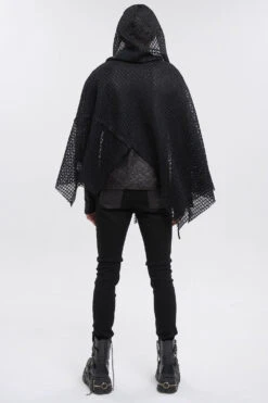 Pestilence Netted Cloak [UNISEX] -Vampirefreaks Sale Store mens gothic grim reaper cloak