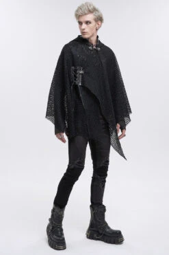 Pestilence Netted Cloak [UNISEX] -Vampirefreaks Sale Store mens gothic store for men