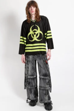 Tripp NYC Three Step Pants [Black/Mechanical Wash] -Vampirefreaks Sale Store mens gothic tripp pants