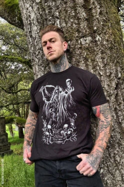 Dark Warlock T-shirt -Vampirefreaks Sale Store mens grim reaper tshirt