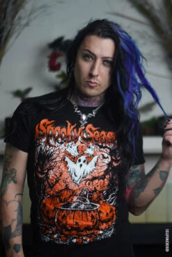 Spooky Season T-shirt -Vampirefreaks Sale Store mens halloween shirt