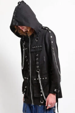 Tripp NYC Power Jacket -Vampirefreaks Sale Store mens punk studded hoodie