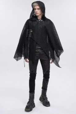 Pestilence Netted Cloak [UNISEX] -Vampirefreaks Sale Store mens steampunk outfit cosplay