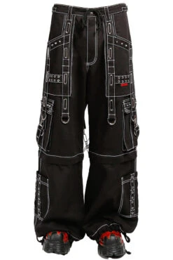 Tripp NYC Interlace Pants With White Stitch [BLACK/SILVER]