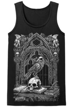 Quoth The Raven T-shirt [GRAY] -Vampirefreaks Sale Store mens tank top front f478ac0f 6acd 4ca5 bcfe 820a6296d045