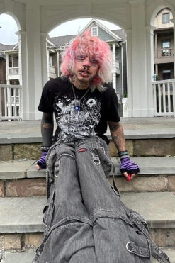 Tripp NYC Denim X Strap Pants [BLACK DENIM] -Vampirefreaks Sale Store mens tripp pants 114e33b8 6bec 4219 82e7 2a92c05d5fbb