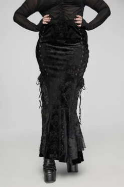 Morbidden Mermaid Maxi Skirt [Plus Size] -Vampirefreaks Sale Store mermaidtail skirt