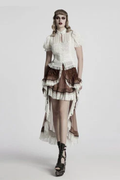 Ghost Seance Puff Sleeve Top [White] -Vampirefreaks Sale Store mesh blouses 987e4321 8b6a 431a a7bc 99092f5478db