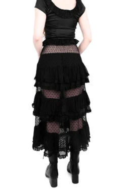 Lottie Mesh Ruffle Skirt -Vampirefreaks Sale Store mesh foxblood skirt