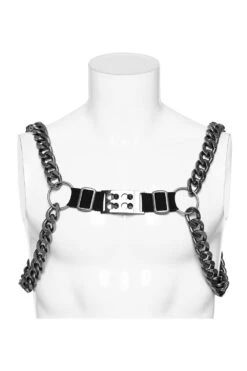War Rig Heavy-Duty Chain Harness -Vampirefreaks Sale Store metal goth harness
