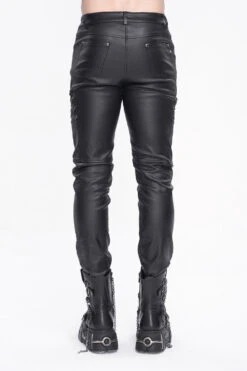 Studded Vegan Leather Pants -Vampirefreaks Sale Store moto jeans