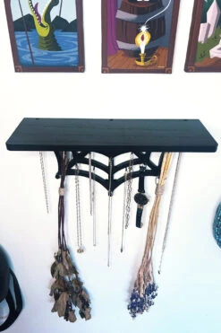 Spiderweb Jewelry Display Shelf -Vampirefreaks Sale Store necklace hoder for wall