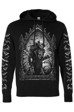 Tomb Of Nosferatu Hoodie -Vampirefreaks Sale Store nosferatu pullover hoodie bat sleeves
