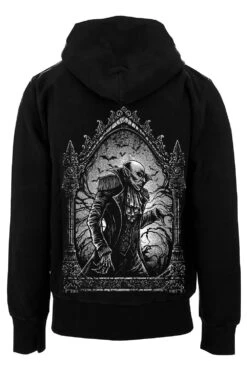 Tomb Of Nosferatu Hoodie -Vampirefreaks Sale Store nosferatu zipper hoodie back blank sleeves