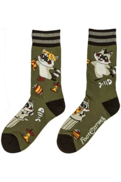 Trash Panda Pizza Party Crew Socks