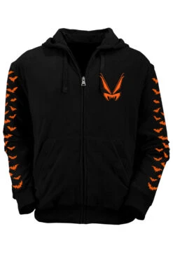 Spooky Season Hoodie -Vampirefreaks Sale Store orange bats hoodie front