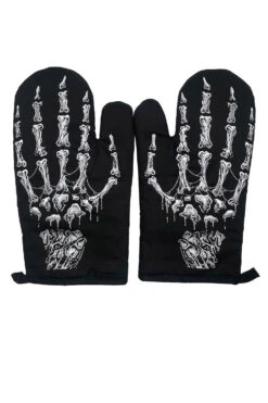 Skeleton Hand Oven Mitts [Set Of 2] -Vampirefreaks Sale Store oven mitt set