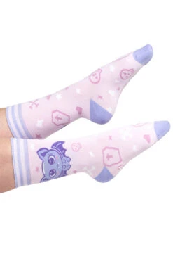 Widdle Bat Guy Crew Socks -Vampirefreaks Sale Store pastel goth socks