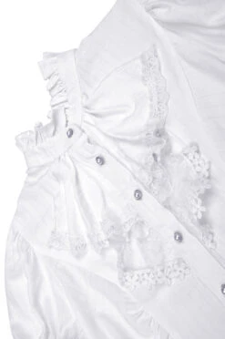 Ghost Manor Puff Sleeve Top 18 Ghost Manor Puff Sleeve Top -Vampirefreaks Sale Store pearl button top