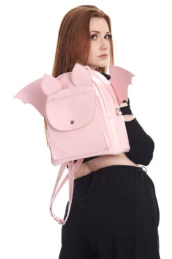 Pastel Goth Batwing Backpack [PINK] -Vampirefreaks Sale Store pink bat purse womens