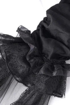 Black Mast Ruffle Flared Pants -Vampirefreaks Sale Store pirate pants