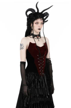 Romantic Goth Velvet Corset Top -Vampirefreaks Sale Store pretty top