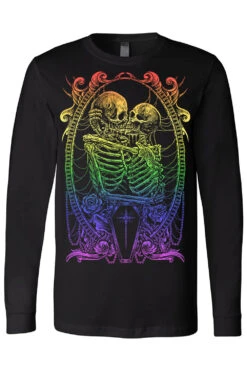 Pride Skeleton Love T-shirt [RAINBOW] -Vampirefreaks Sale Store pride goth longsleeve tshirt