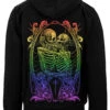 Pride Skeleton Love Hoodie [RAINBOW] -Vampirefreaks Sale Store pride lgbtq goth hoodie back resize