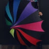 Batwing Pagoda Umbrella [Goth Rainbow]