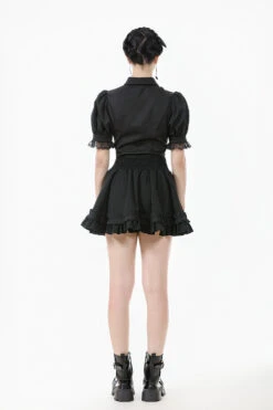 Darling Gloom Puff Sleeve Ruffled Shirt -Vampirefreaks Sale Store princess victorian blouse