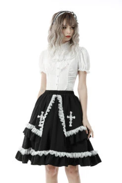 Ghost Manor Puff Sleeve Top 14 Ghost Manor Puff Sleeve Top -Vampirefreaks Sale Store puff sleeve blouse