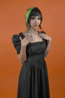 Chateau De Shadows Dress -Vampirefreaks Sale Store puffed sleeve gown