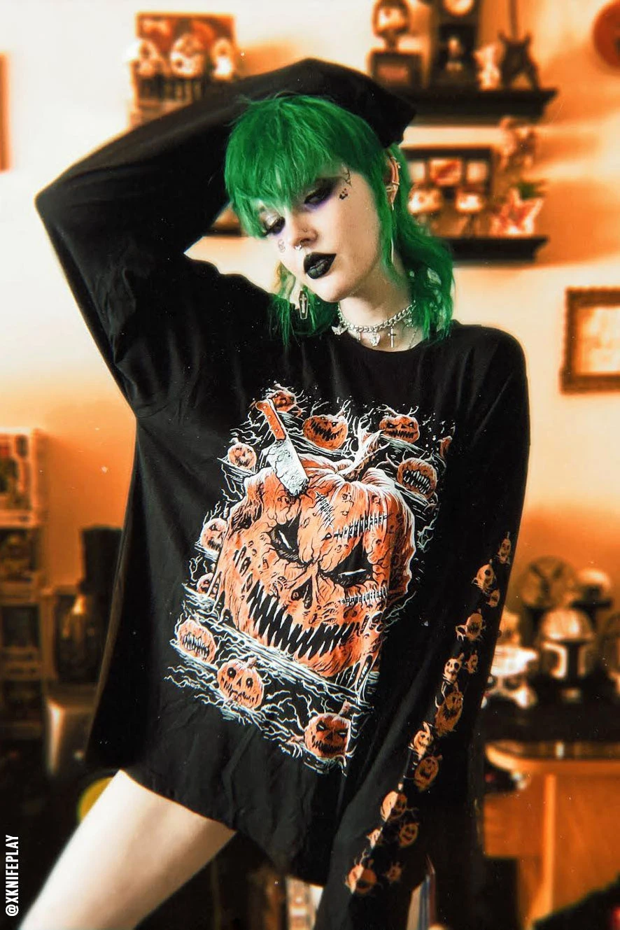 Possessed Pumpkin Patch T-shirt 11 Possessed Pumpkin Patch T-shirt - Image 11